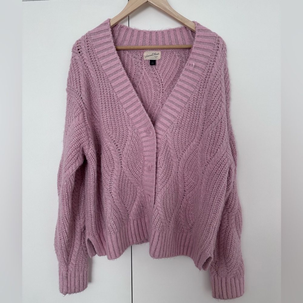 Women’s pink glittery caridgan